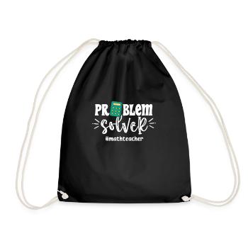Mathematics - Drawstring Bag - black - Front