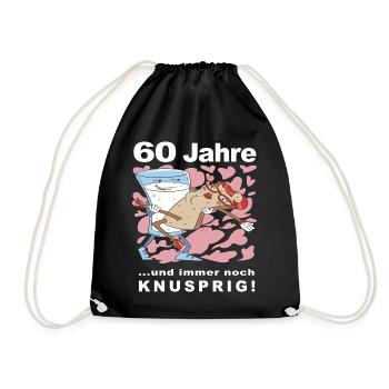 60 Jahre und immer noch knusprig! - Turnbeutel - Schwarz - Vorne
