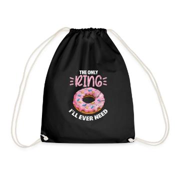 Donut - Turnbeutel - Schwarz - Vorne