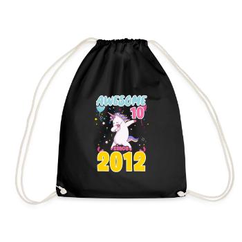 10ème Anniversaire Licorne 10 Ans 2012 Cadeau - Sac de sport léger - noir - Devant