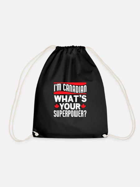 Canada - Drawstring Bag - black