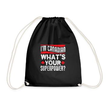 Canada Maple Leaf Flag Canada Vancouver Gift - Drawstring Bag - black - Front