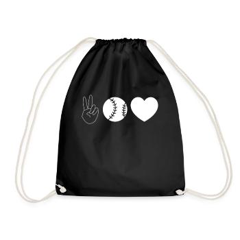 Chemise cadeau d’amour de baseball - Sac de sport léger - noir - Devant