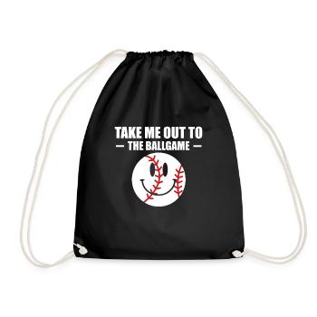 Emmenez-moi au maillot de baseball du jeu de balle - Sac de sport léger - noir - Devant