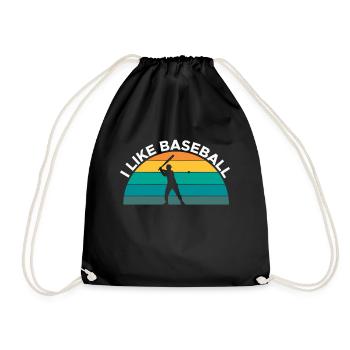 Vintage Retro J’aime Le Cadeau Chemise de Baseball - Sac de sport léger - noir - Devant