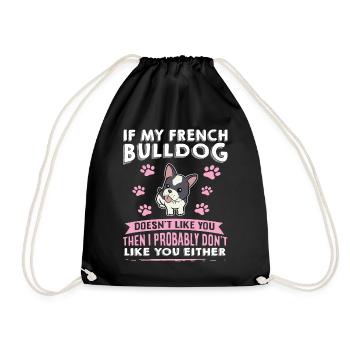 Chiens Français Bulldog Amateurs de chiens - Sac de sport léger - noir - Devant