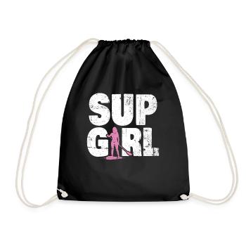Sup Stand Up Paddle Design Sup Board Paddeln - Turnbeutel - Schwarz - Vorne
