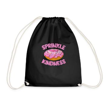 Doughnut - Drawstring Bag - black - Front