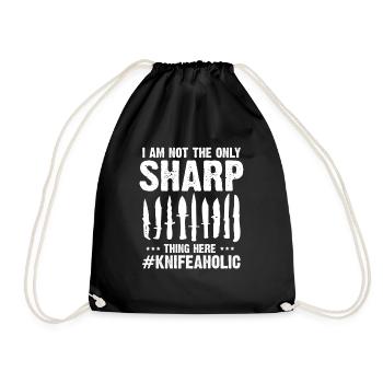 Knife Collector Designs Messerfan Knife Maker - Drawstring Bag - black - Front