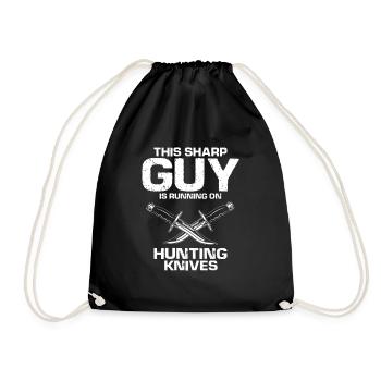 Knife Collector Designs Messerfan Knife Maker - Drawstring Bag - black - Front