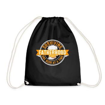 Survivre à la paternité une bière à la fois - Sac de sport léger - noir - Devant