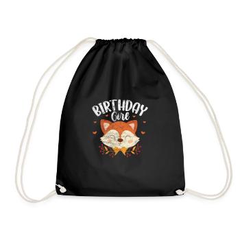 Anniversaire de Fox Girl - Sac de sport léger - noir - Devant