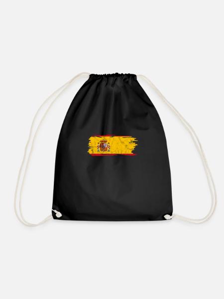 Spain Spanish Barcelona Spanish Holiday Gift - Drawstring Bag - black