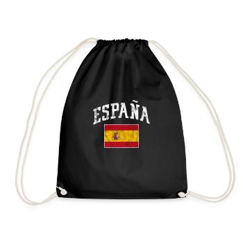 Spain Spanish Barcelona Spanish Holiday Gift - Drawstring Bag - black - Front