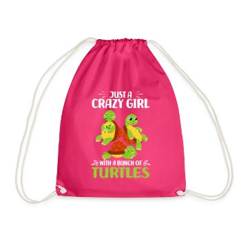 Turtle lover | Turtle Gifts - Drawstring Bag - fuchsia - Front