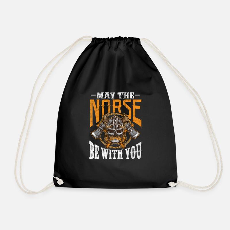 Viking - Drawstring Bag - black