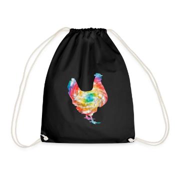 Chicken - Drawstring Bag - black - Front