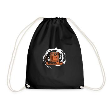 Cigar Whiskey Smoking Smoking Cigar Gift - Drawstring Bag - black - Front