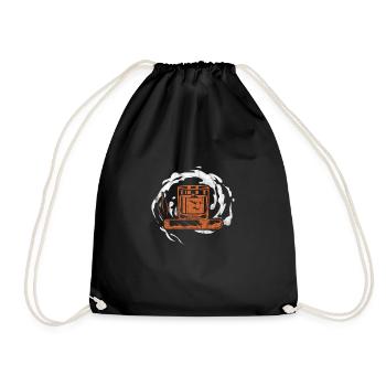 Zigarre Whiskey - Turnbeutel - Schwarz - Vorne
