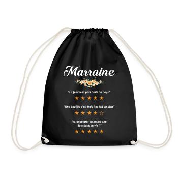 Annonce demande marraine fleurs critique film - Sac de sport léger - noir - Devant