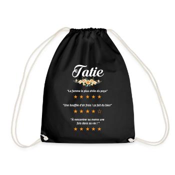 tatie citation fleurs critique film tante tantine - Sac de sport léger - noir - Devant