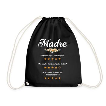 maman citation fleurs critique film drôle madre - Sac de sport léger - noir - Devant