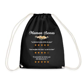 maman bonus citation fleurs critique film drôle - Sac de sport léger - noir - Devant