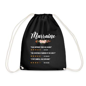 Annonce demande marraine fleurs critique film - Sac de sport léger - noir - Devant