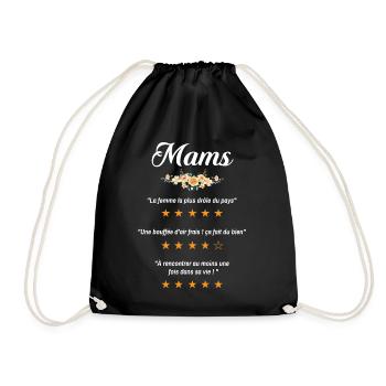 fête des mamans mams citation fleurs critique film - Sac de sport léger - noir - Devant