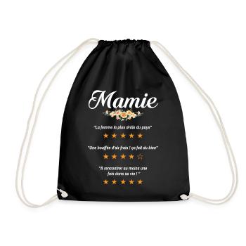 mamie citation fleurs critique film drôle mémé - Sac de sport léger - noir - Devant