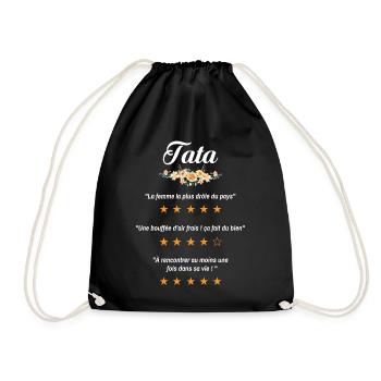 tata citation fleurs critique film drôle tante - Sac de sport léger - noir - Devant
