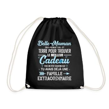 Meilleur cadeau belle maman citation coeur ruban - Sac de sport léger - noir - Devant