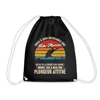 belle maman pratiquante plongée sous marine - Sac de sport léger - noir - Devant
