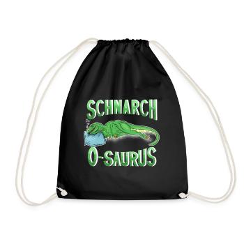 Schnarch O Saurus der schnarchende T-Rex - Turnbeutel - Schwarz - Vorne