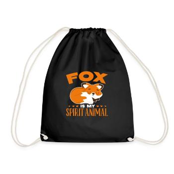 Renards Renards Forêt de renards Animal Forest Animal Animal Cadeau - Sac de sport léger - noir - Devant