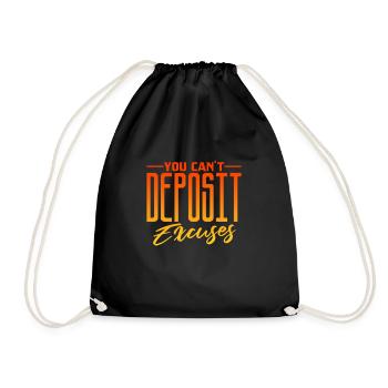 Motivation - Drawstring Bag - black - Front