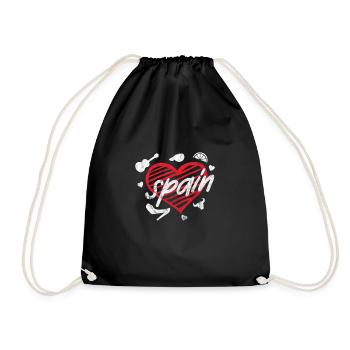 Spain Spanish Barcelona Spanish Holiday Gift - Drawstring Bag - black - Front