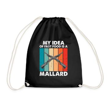 Fast Food Duck Hunting Hunter Duck Hunting Hunt - Drawstring Bag - black - Front