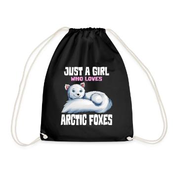 Fox Arctic Fox Girls Femmes Lover Design - Sac de sport léger - noir - Devant