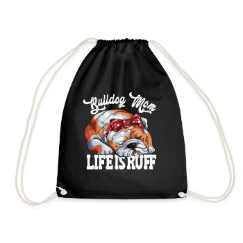 Mama Bulldog Mom Dogs Four-legged friend Best friend - Drawstring Bag - black - Front