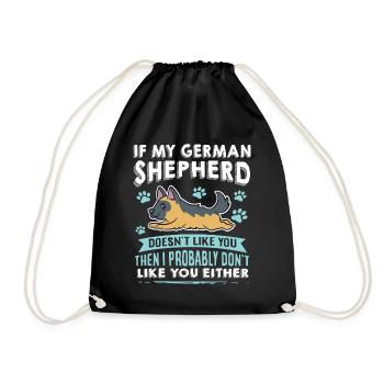 Hunde Deutscher Schäfer Hundeliebhaber - Turnbeutel - Schwarz - Vorne