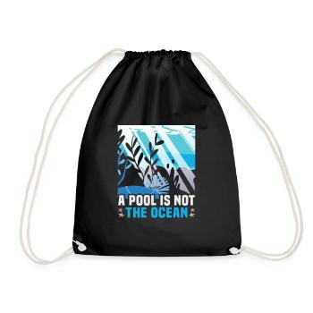 Beach holiday by the sea Design beach motif - Drawstring Bag - black - Front