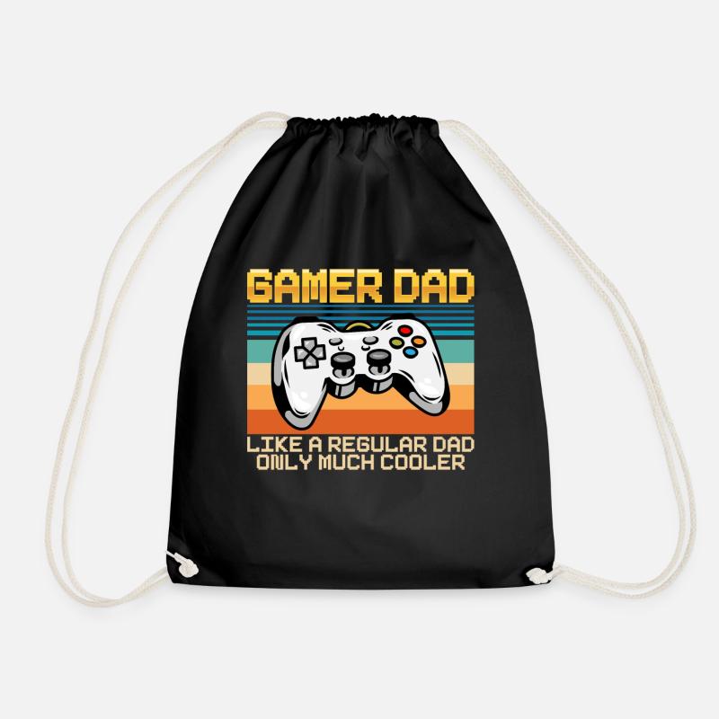 Gamer Dad Regular Dad Only Much Cooler - Turnbeutel - Schwarz