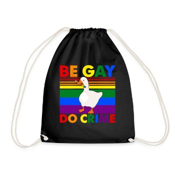 Mois de la fierté LGBTQ Be Gay Do Crime - Sac de sport léger - noir - Devant