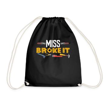 Miss Broke It Mechanic Papa Filles - Sac de sport léger - noir - Devant