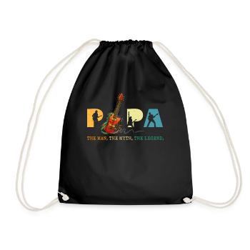 Papa Guitare L’Homme Le Mythe La Légende - Sac de sport léger - noir - Devant