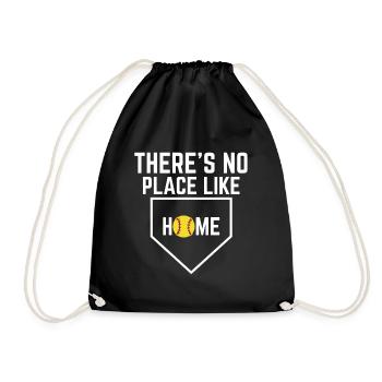 There ́s No Place Like Home Softball Shirt - Drawstring Bag - black - Front