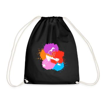 Softball Player Shirt Gift Catcher - Drawstring Bag - black - Front