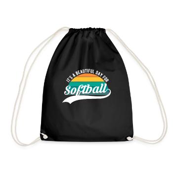 C’est une belle journée pour un cadeau de chemise de softball - Sac de sport léger - noir - Devant