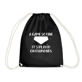 A Game So Fine It ́s Played On Diamonds - Drawstring Bag - black - Front